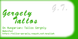 gergely tallos business card